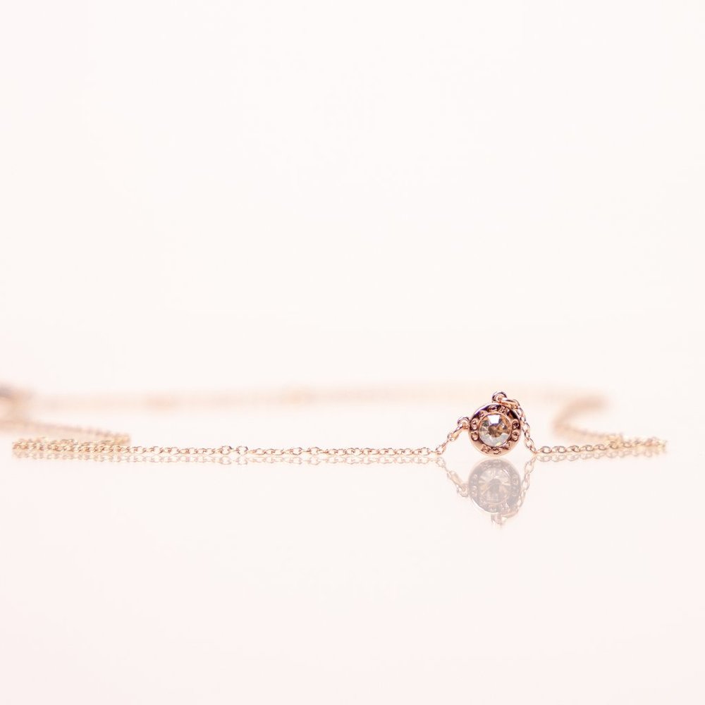 Coach Necklace / Rose Gold / Crystal necklace/ Adjustable necklace / designer